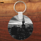 ブラック&ホワイトニューヨークシティミッドタウン キーホルダー (正面)