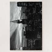 ブラック&ホワイトニューヨークシティミッドタウン ジグソーパズル (縦)