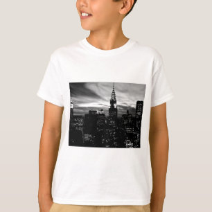 ブラック&ホワイトニューヨークシティミッドタウン Tシャツ