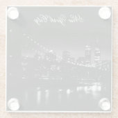 ブラック&ホワイトニューヨーク ガラスコースター (裏面)