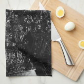 ブラック&ホワイトニューヨーク キッチンタオル (四つ折り)