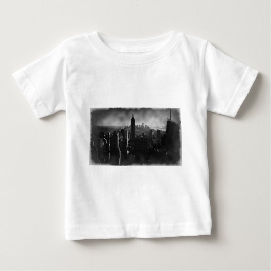 ブラック&ホワイトニューヨーク ベビーTシャツ (正面)