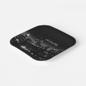 ブラック&ホワイトニューヨーク ペーパープレート (傾斜あり)