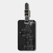 ブラック&ホワイトニューヨーク ラゲッジタグ (正面縦)