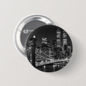 ブラック&ホワイトニューヨーク 缶バッジ (正面&裏面)