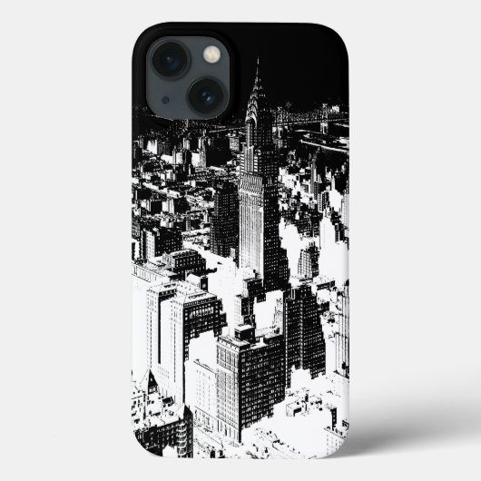 ブラック&ホワイトニューヨーク Case-Mate iPhoneケース (裏面)