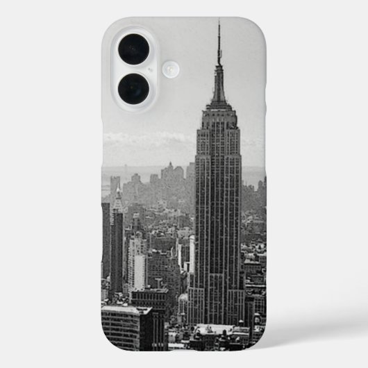 ブラック&ホワイトニューヨーク Case-Mate iPhoneケース (裏面)