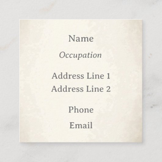 ブラック&ホワイトハーレクインドラマチックカスタムなモノグラム スクエア名刺 (裏面)