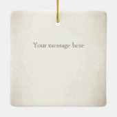 ブラック&ホワイトハーレクインドラマチックカスタムなモノグラム セラミックオーナメント (裏面)