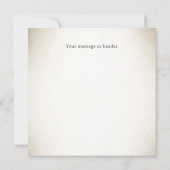 ブラック&ホワイトハーレクインドラマチックカスタムなモノグラム ノートカード (裏面)