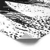 ブラック&ホワイトバイソンバッファローアーポップ・アートのト ポスター (角)