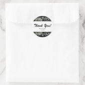 ブラック&ホワイトバビーズブレス結婚式用シール ラウンドシール (バッグ)