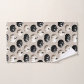 ブラック&ホワイトパンプキン秋デザイン バスタオルセット (ハンドタオル)