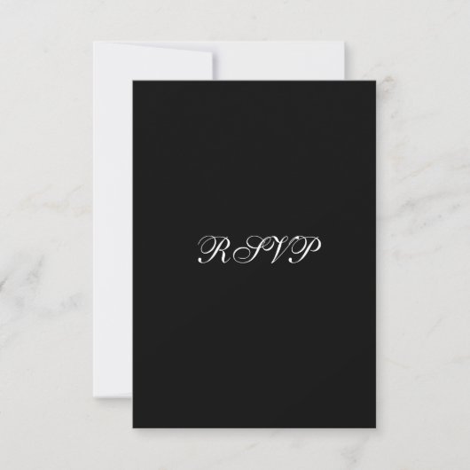 ブラック＆ホワイトパーティーのRSVP 出欠カード (正面)