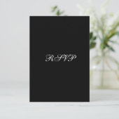 ブラック＆ホワイトパーティーのRSVP 出欠カード (スタンド正面)