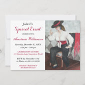 ブラック&ホワイトパーティーイベント招待状 招待状 (正面)