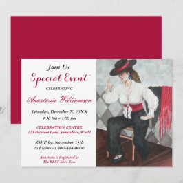 ブラック＆ホワイトパーティーイベント招待 招待状