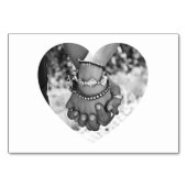 ブラック&ホワイトパールシャンパンガラス結婚ズ テーブルナンバー (裏面)