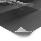 ブラック&ホワイトビッグベン – ヴィンテージロンドンランドマーク ポスター (角)