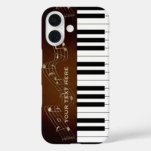 ブラック&ホワイトピアノ鍵 | 音楽ギフト Case-Mate iPhoneケース (裏面)