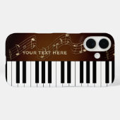 ブラック&ホワイトピアノ鍵 | 音楽ギフト Case-Mate iPhoneケース (裏面 (横))