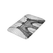 ブラック&ホワイトフォトブルックリンブリッジ バスマット (アングル)