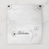 ブラック&ホワイトフォールディング座席表 プレイスカード (外部開封)