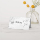 ブラック&ホワイトフォールディング座席表 プレイスカード (正面)