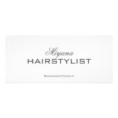 ブラック&ホワイトフローラダマスクHairstylist Services ラックカード (正面)