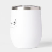 ブラック&ホワイトフローラパーソナライズされたブリデスメイドギフト (背面)