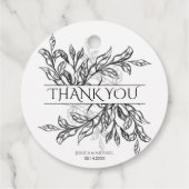 ブラック&ホワイトブランチ離れ&ズ結婚ス フェイバータグ (裏面)