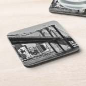 ブラック&ホワイトブルックリンブリッジニューヨークシティ コースター (左側)