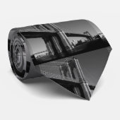 ブラック&ホワイトブルックリンブリッジ ネクタイ (ロール)