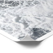 ブラック&ホワイトブレイク – 抽象芸術サーフセレニティ ポスター (角)