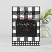 ブラック&ホワイトプライドシンプルミニマルホリデーパーティー 招待状 (スタンド正面)