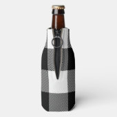 ブラック&ホワイトプレイドクーラーボックス ボトルクーラー (ボトル裏面)