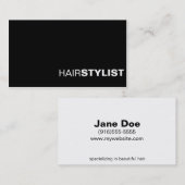 ブラック&ホワイトプロフェッショナルシックビジネスカード 名刺 (正面/裏面)