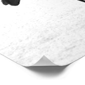 ブラック&ホワイトヘロンスタンディングオンザサンディビーチ ポスター (角)