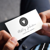 ブラック&ホワイトベビージャンプスーツのロゴベビーシッターNanny 名刺