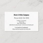 ブラック&ホワイトホリデー独占的QRオファーありがとう 名刺 (裏面)