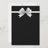 ブラック&ホワイトボウクラシーエレガントブライダルシャワー 招待状 (裏面)