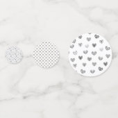 ブラック&ホワイトボウ | エレガントな結婚式 | モノクロ コンフェッティ (裏面)