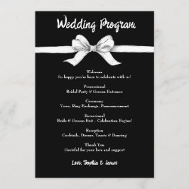 ブラック&ホワイトボウ | エレガントな結婚式 | モノクロ プログラム
