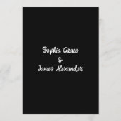 ブラック&ホワイトボウ | エレガントな結婚式 | モノクロ プログラム (裏面)