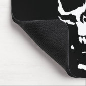 ブラック&ホワイトポップ・アートのアートスカルスタイリッシュカッコいい マウスパッド (コーナー)