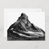 ブラック&ホワイトマッターホルンノース顔 ポストカード (正面/裏面)