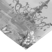 ブラック&ホワイトマモノグラムのリーアントワネット ショートテーブルランナー (コーナー)