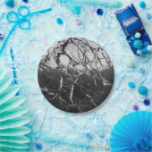 ブラック&ホワイトマーブルグモダンラムトレンディーパーティー ペーパープレート (パーティー)