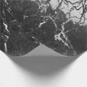 ブラック&ホワイトマーブルグモダンラムトレンディーパーティー ラッピングペーパー (角)