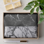 ブラック&ホワイトマーブルグモダンラムトレンディーパーティー 薄葉紙 (ギフト)